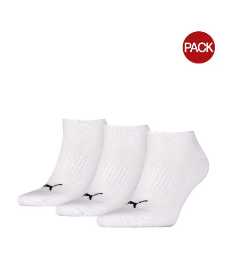 Pack of 3  Unisex adult cushioned trainer socks  white/black Puma