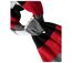 Écharpe Rayée Grise, Rouge et Noire – Coton Doux Mélangé-2