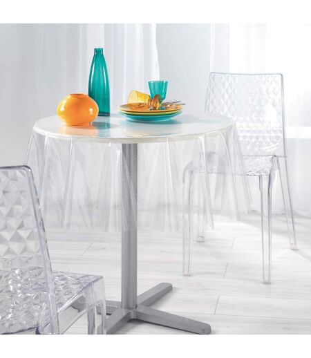 Nappe Ronde Cristal Paillette 140cm Transparent