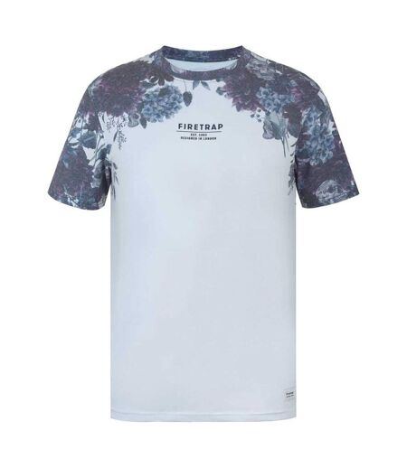 T-shirt Manches Courtes Motif/style Imprimé Intégral Sub Homme Blanc Bleu Marine Firetrap