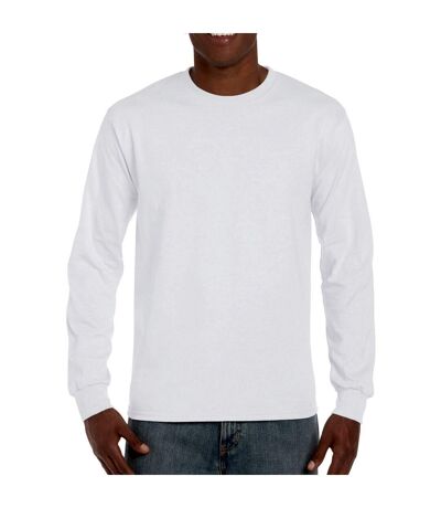 Unisex adult hammer long-sleeved t-shirt white Gildan