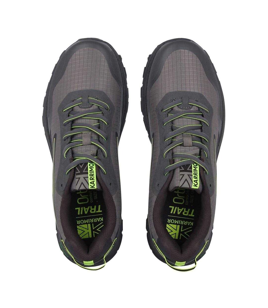 Baskets Course À Pied Tempo Trail Homme Gris Vert Clair Karrimor-4
