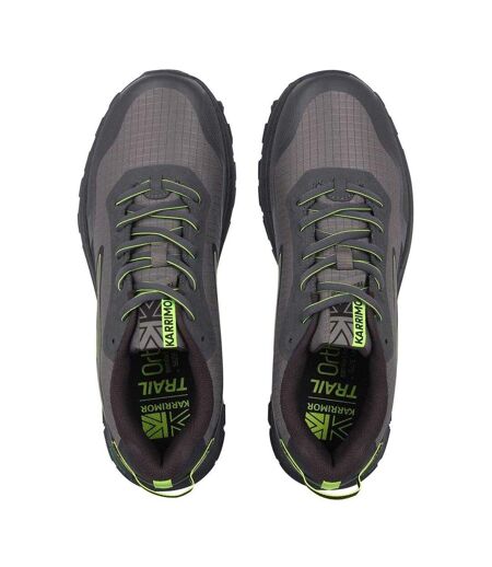 Baskets Course À Pied Tempo Trail Homme Gris Vert Clair Karrimor