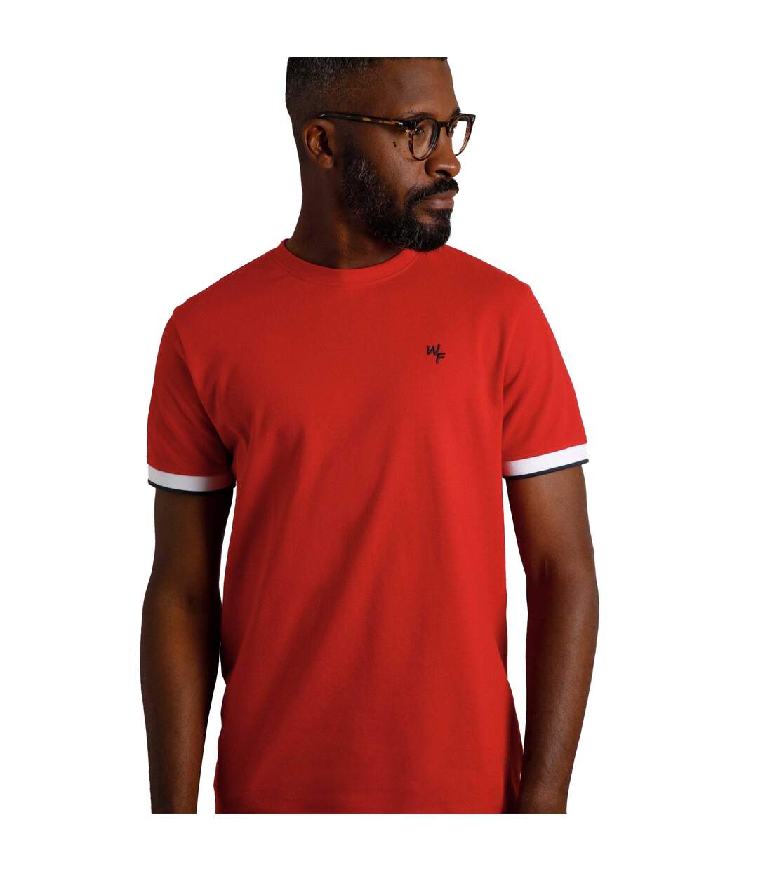 Mens danville pique t-shirt retro red Weird Fish-3