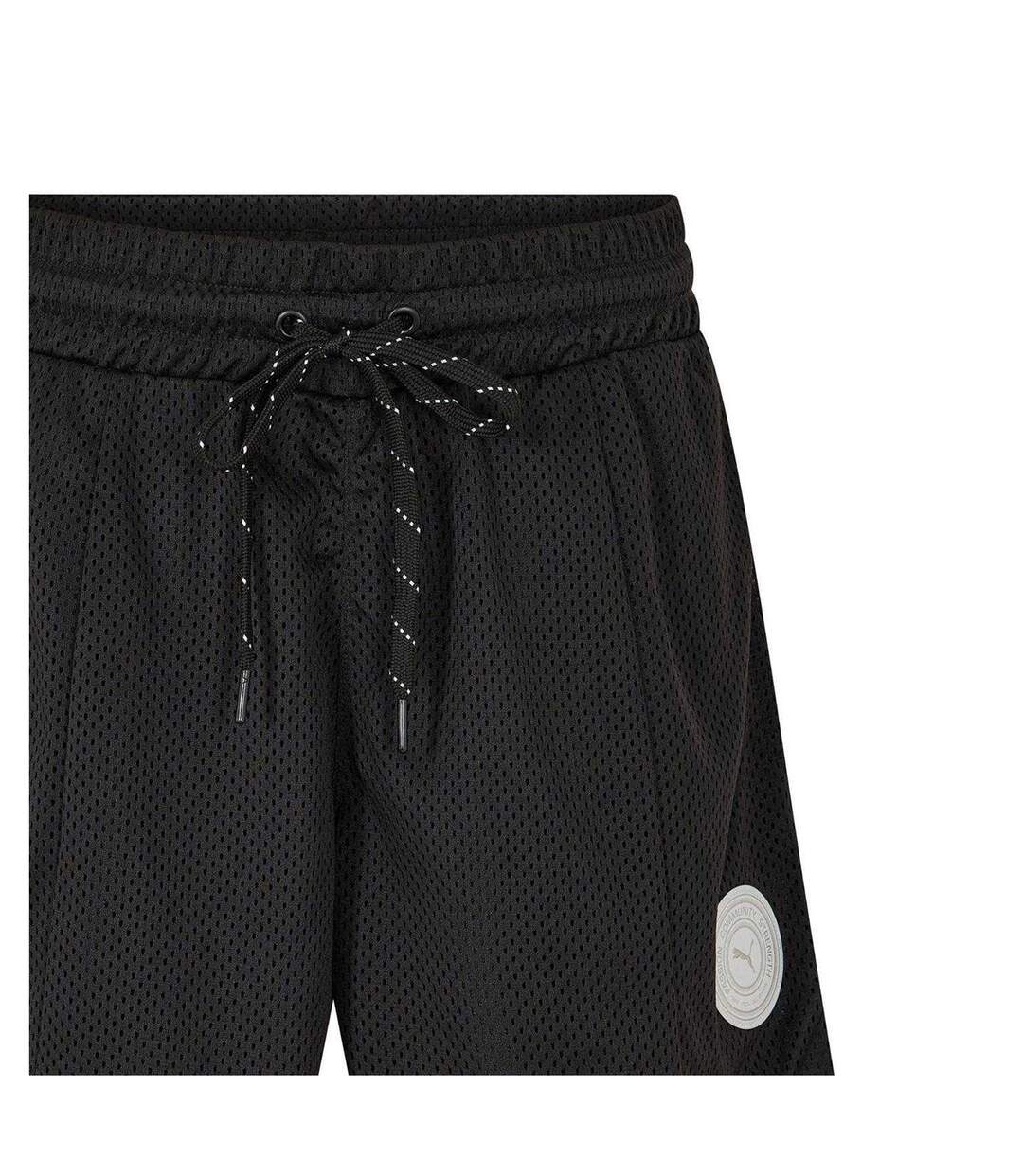 Womens/ladies Jersey Sweat Shorts  Black Puma-3