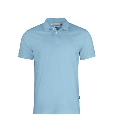 Mens Sunset Modern Polo Shirt Light Turquoise James Harvest