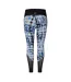 Womens/ladies Tie Dye Leggings Pure Grey Reebok-2