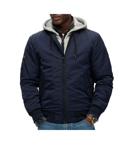 Veste marine homme superdry hooded - l