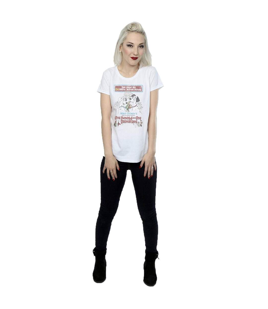 Disney Femme/Les femmes 101 Dalmatiens - T-shirt en coton avec affiche rétro (Blanc) - UTBI48413-4