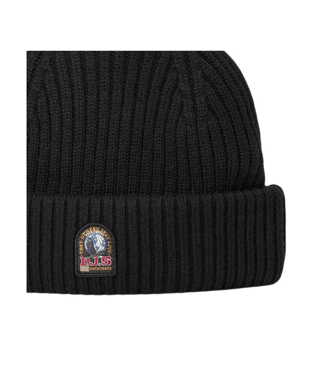 Pjs Embroidered Patch Beanie Black Parajumpers-3