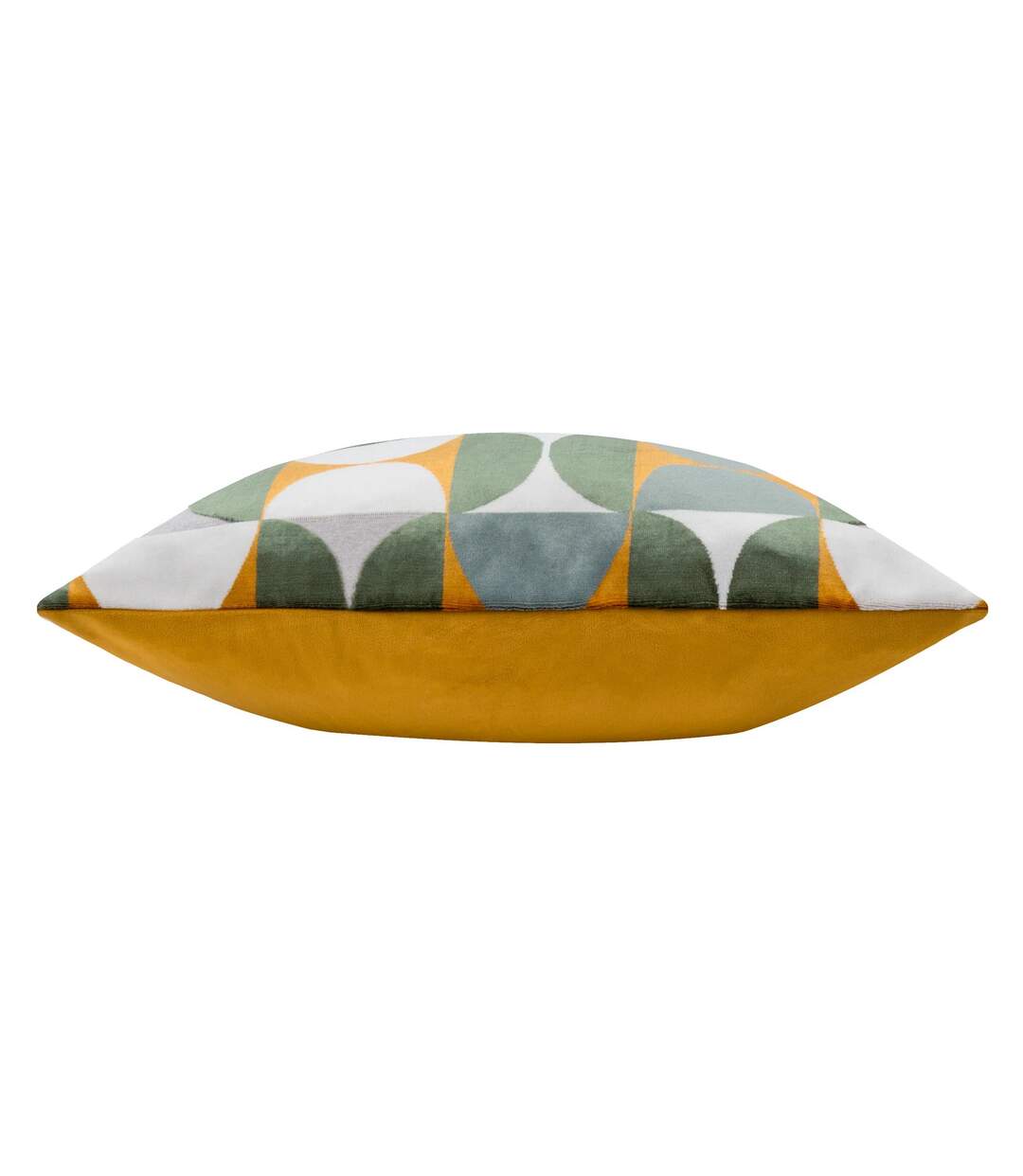 Bardot cut velvet cushion cover 50cm x 50cm gold/blue Paoletti-3
