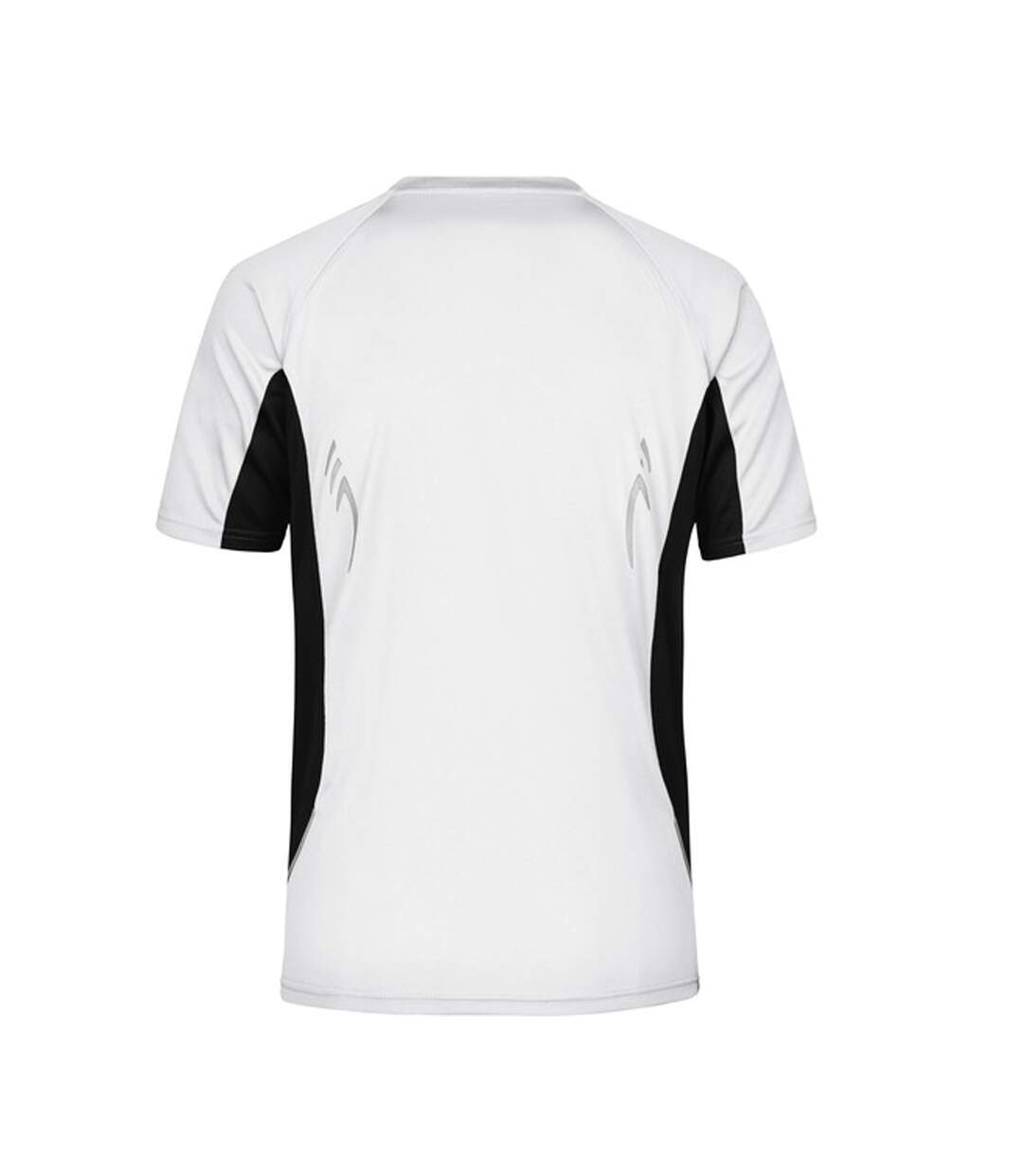T-shirt Course À Pied Homme Blanc Noir James And Nicholson-2