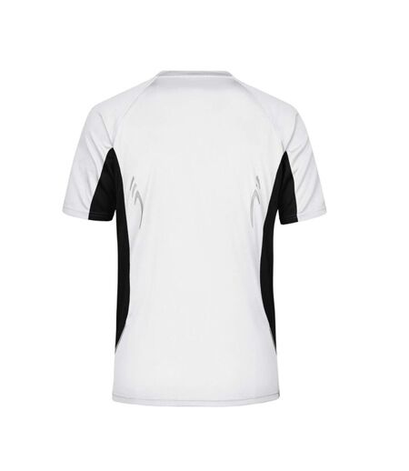 T-shirt Course À Pied Homme Blanc Noir James And Nicholson