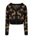 Cardigan Manches Longues Noël Femme Noir Doré Urban Classics-1