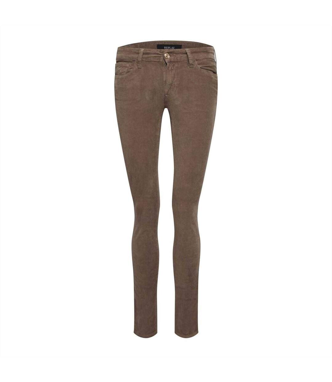 Womens/ladies Luz Skinny Jeans Beige Replay-1