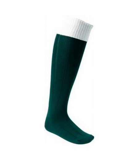 Euro - Chaussettes de foot - Homme (Vert bouteille / Blanc) - UTCS1206