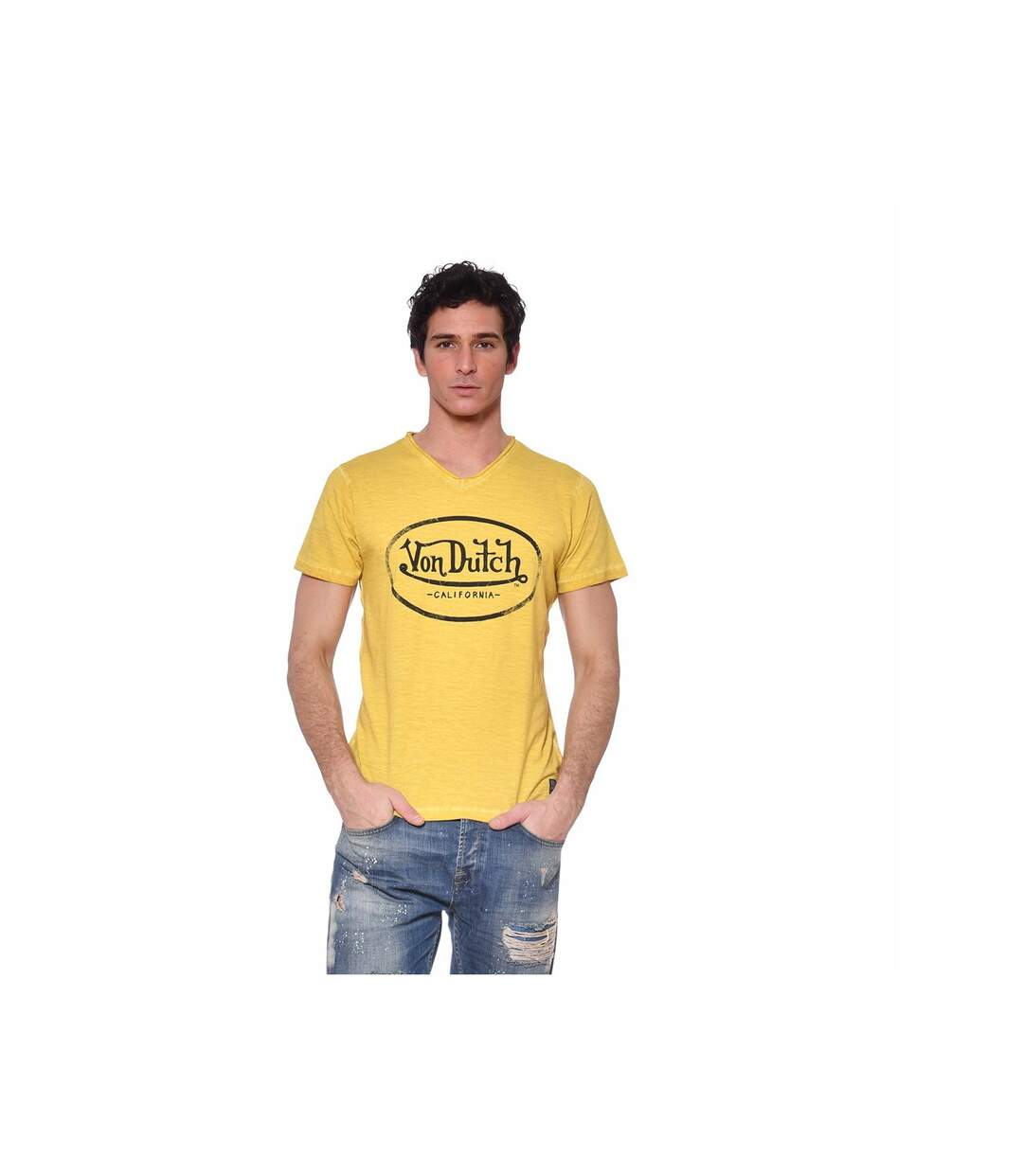 T-Shirt Col en V homme Ron Vondutch-1