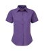 Chemisier À Manches Courtes Femme Violet Foncé Premier-1