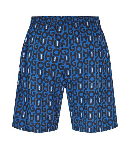 Short De Jogging Motif/style Logo Partout Homme Bleu Foncé Hugo