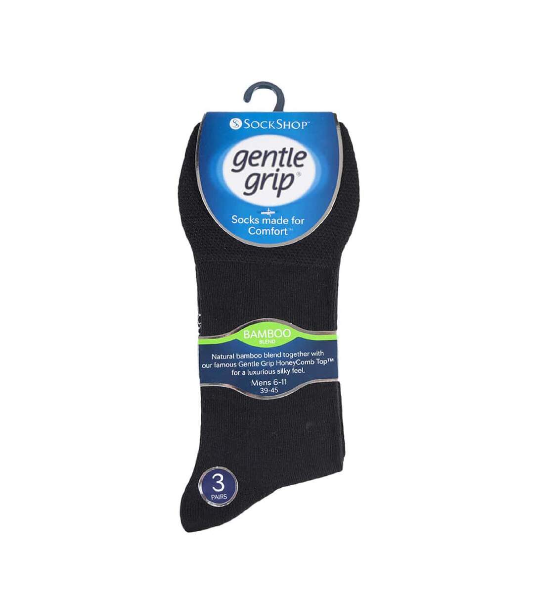 6 Pack Mens Non Elastic Loose Top Bamboo Socks-2