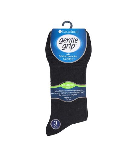 6 Pack Mens Non Elastic Loose Top Bamboo Socks