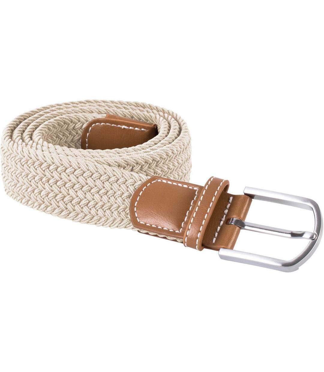 Ceinture tressée élastiquée - KP805 - beige écru-1