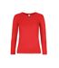 T-shirt Manches Longues #e190 Femme Rouge B&C-1