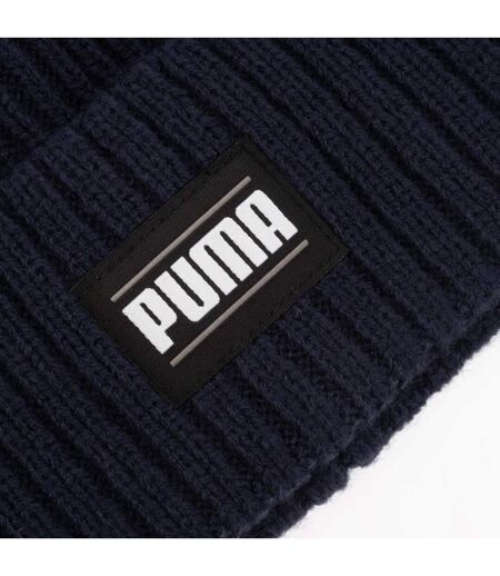 Classic Ribbed Turned Up Cuff Beanie Navy Puma