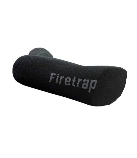 Pack Of 7  Mens Ankle Socks  Classic Black Firetrap