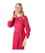 Womens/ladies textured jersey belt midi dress pink Principles