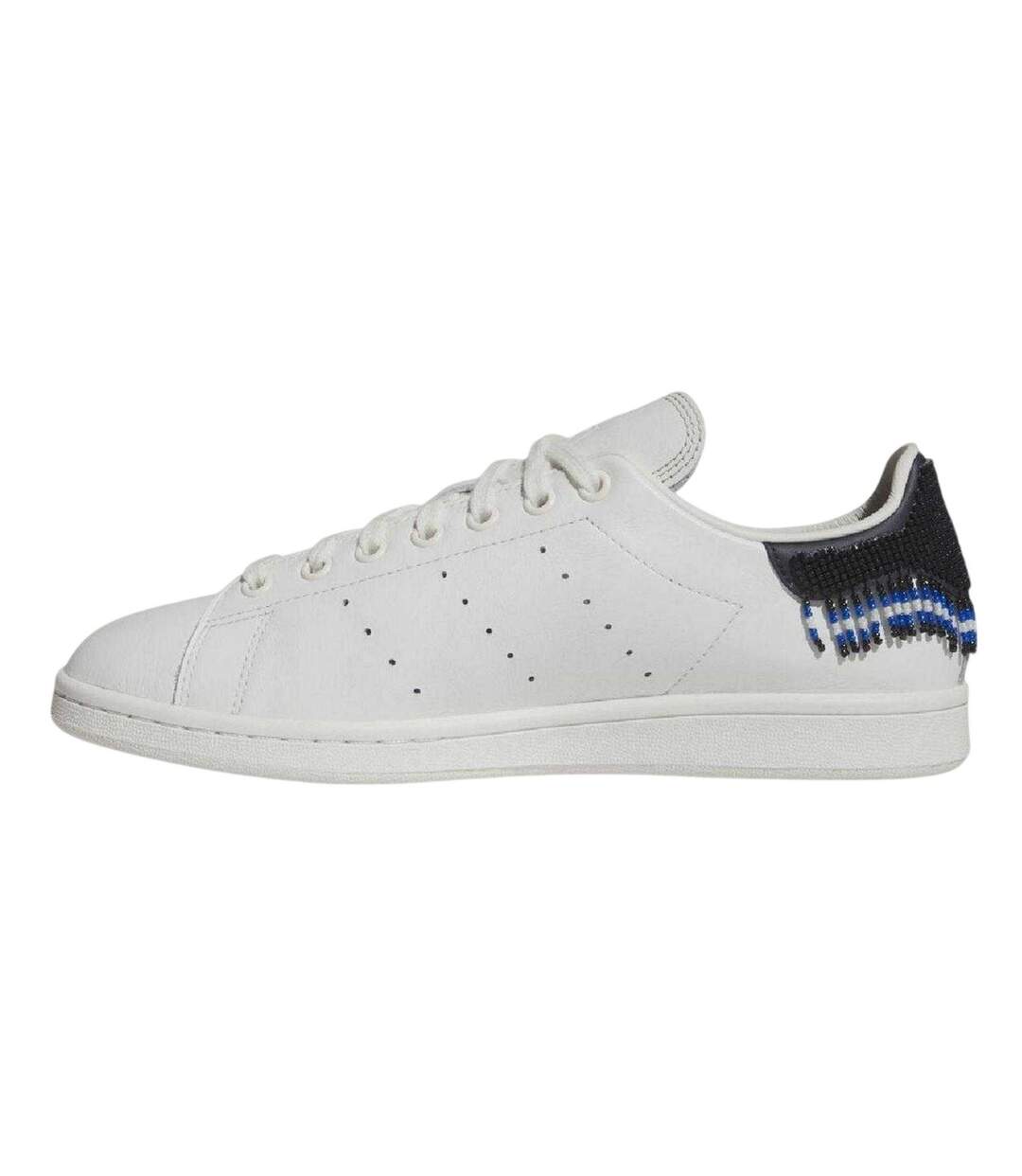 Mens Stan Smith Beaded Leather Embellished Flat Trainers White Adidas-2