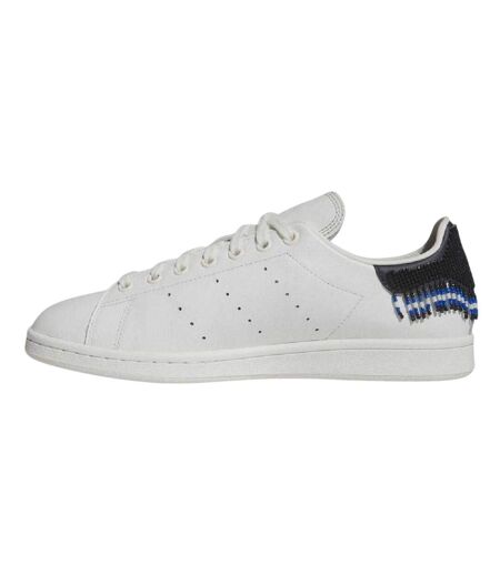 Mens Stan Smith Beaded Leather Embellished Flat Trainers White Adidas