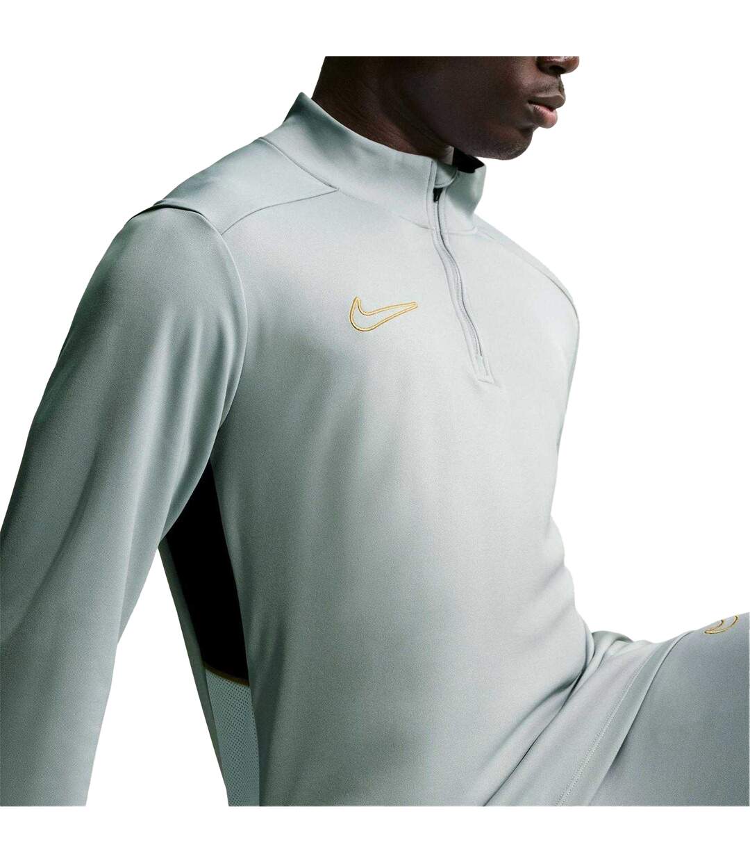 Mens Academy Drill Top Grey Gold Nike-4