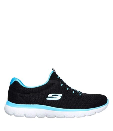 Skechers Womens/Ladies Summits Sports Sneakers (Black/Turquoise) - UTFS10309