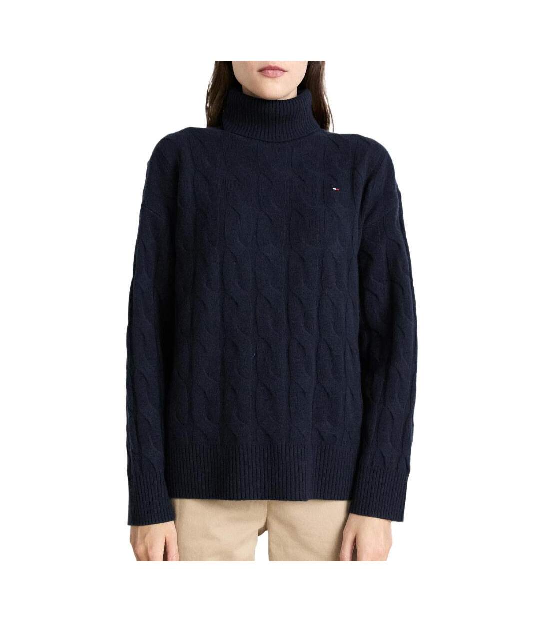 Pull marine femme tommy hilfiger soft - m-1