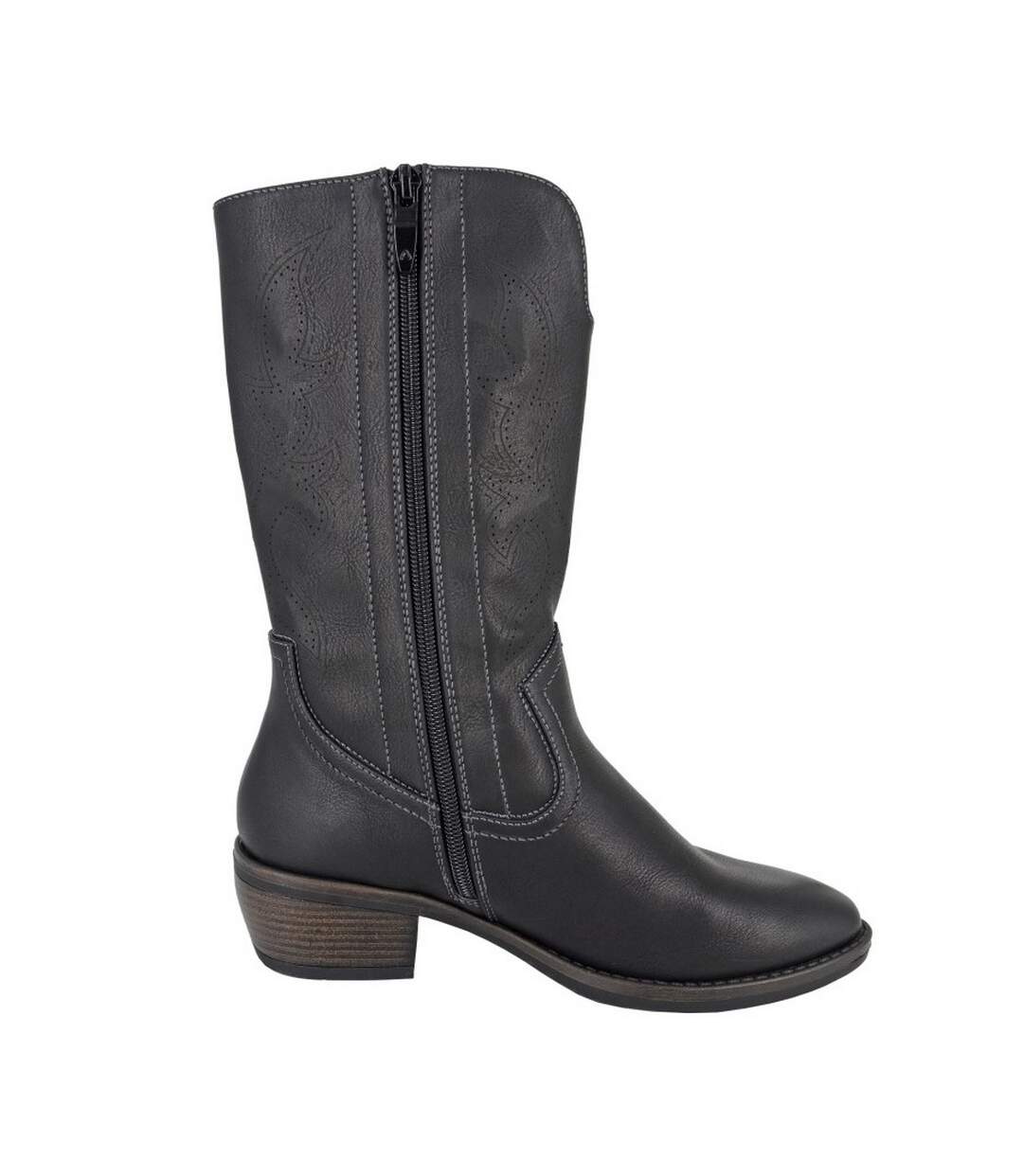 Womens/ladies wanda cowboy boots black Cipriata-2