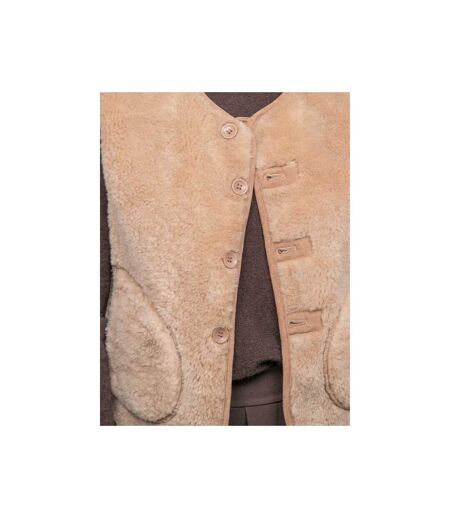 Gilet sans manches réversible effet peau lainée UPOKIA - Dona X Lisa