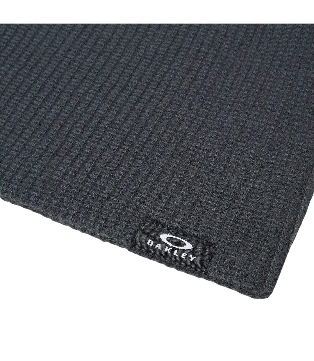 Mens Backbone Ribbed Beanie Grey Oakley-3