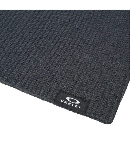 Mens Backbone Ribbed Beanie Grey Oakley