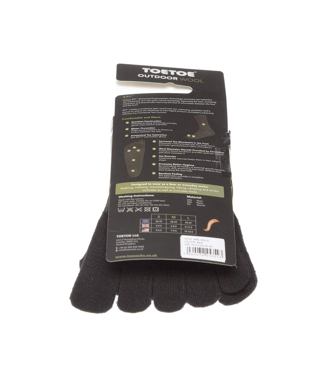 TOETOE - Unisex Outdoor Wool Mid Calf Toe Socks-4