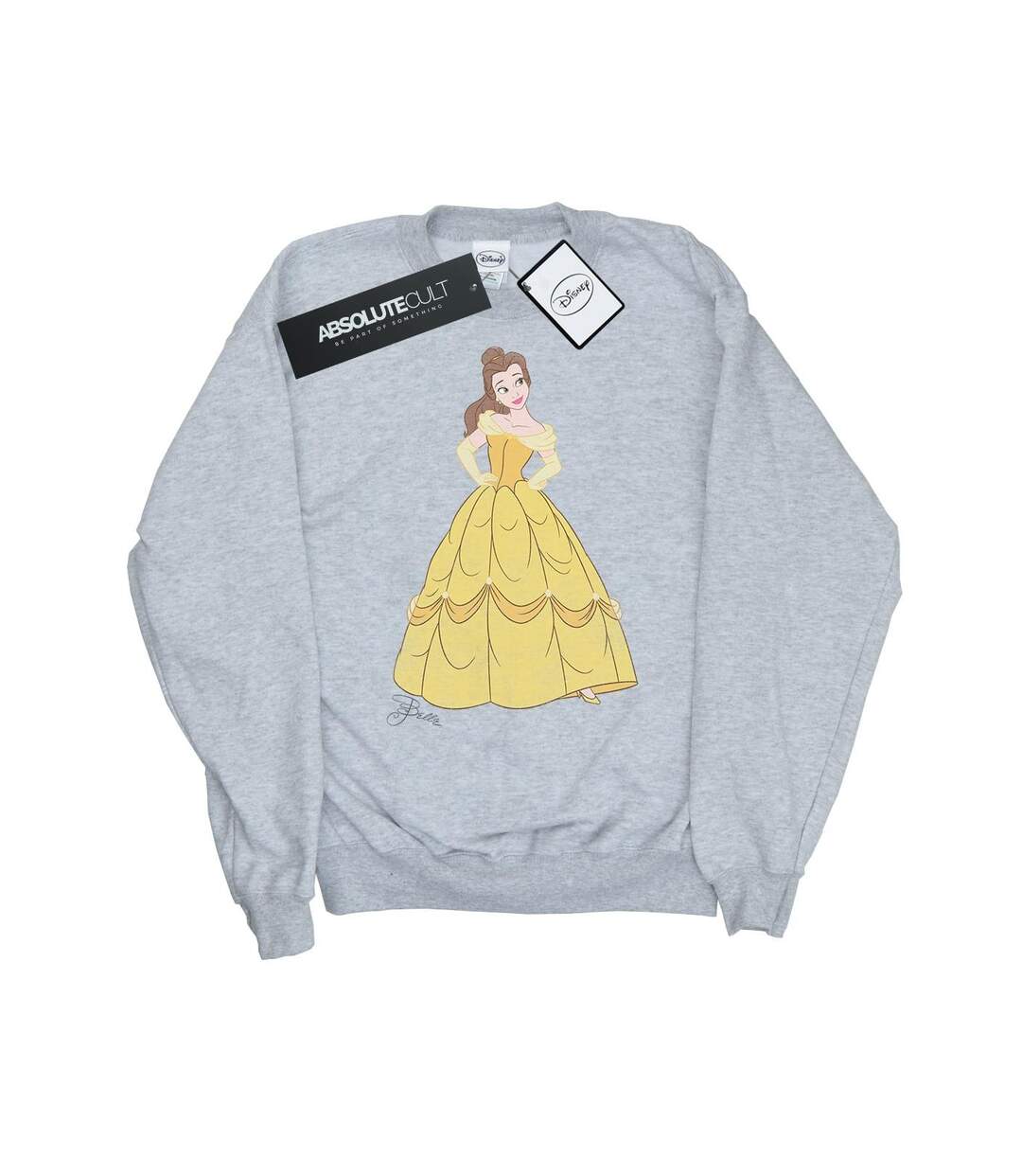 Disney Princess - Sweat CLASSIC BELLE - Femme (Gris chiné) - UTBI10101-1