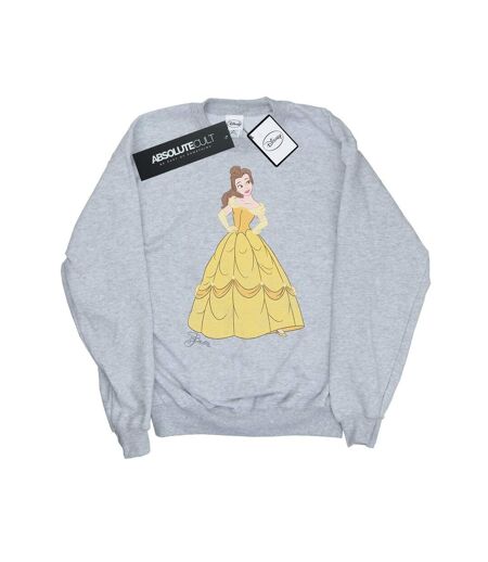 Disney Princess Womens/Ladies Classic Belle Sweatshirt (Heather Grey)