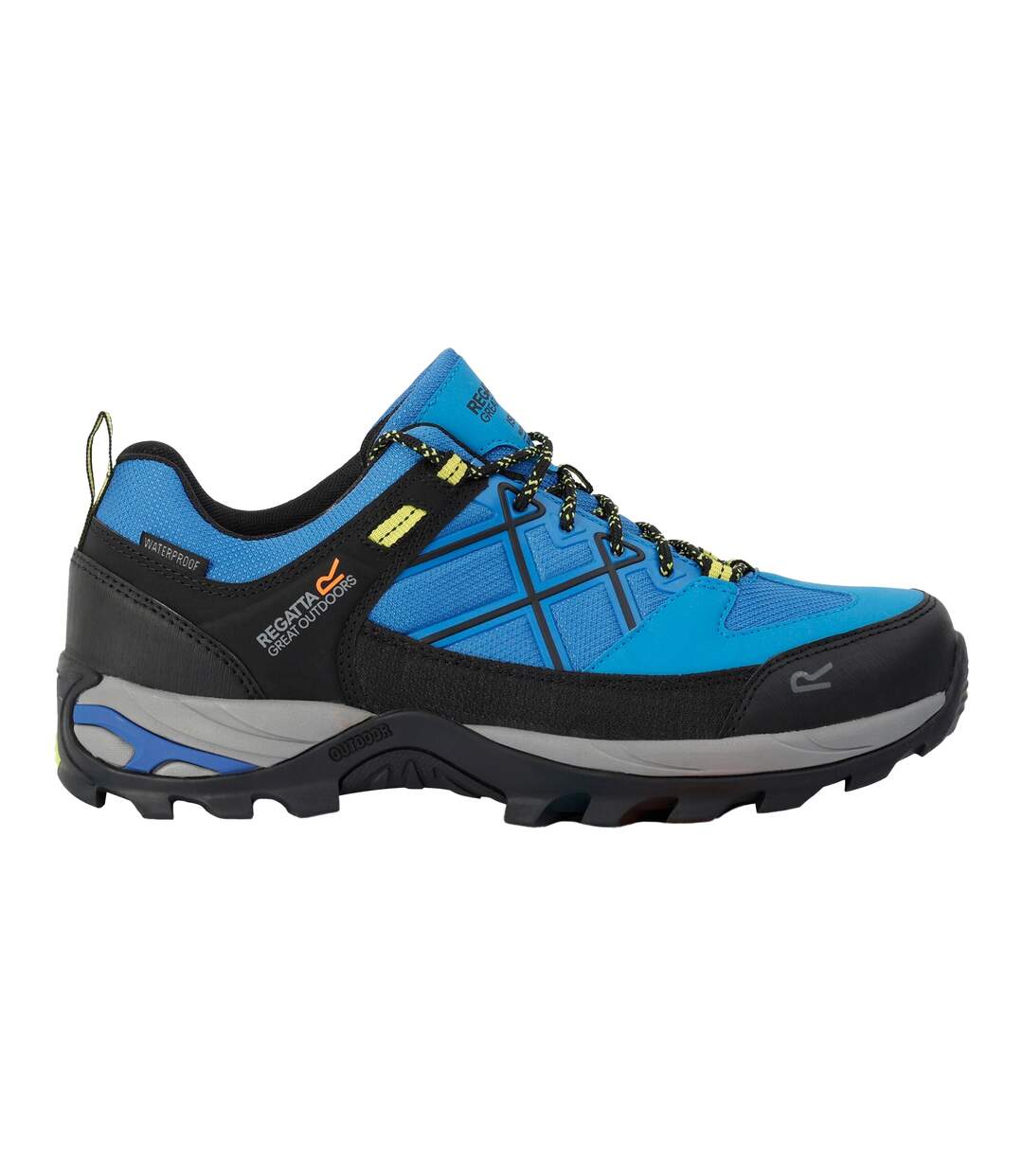 Mens Samaris Iii Low Walking Shoes Blue Lime Punch Regatta-3