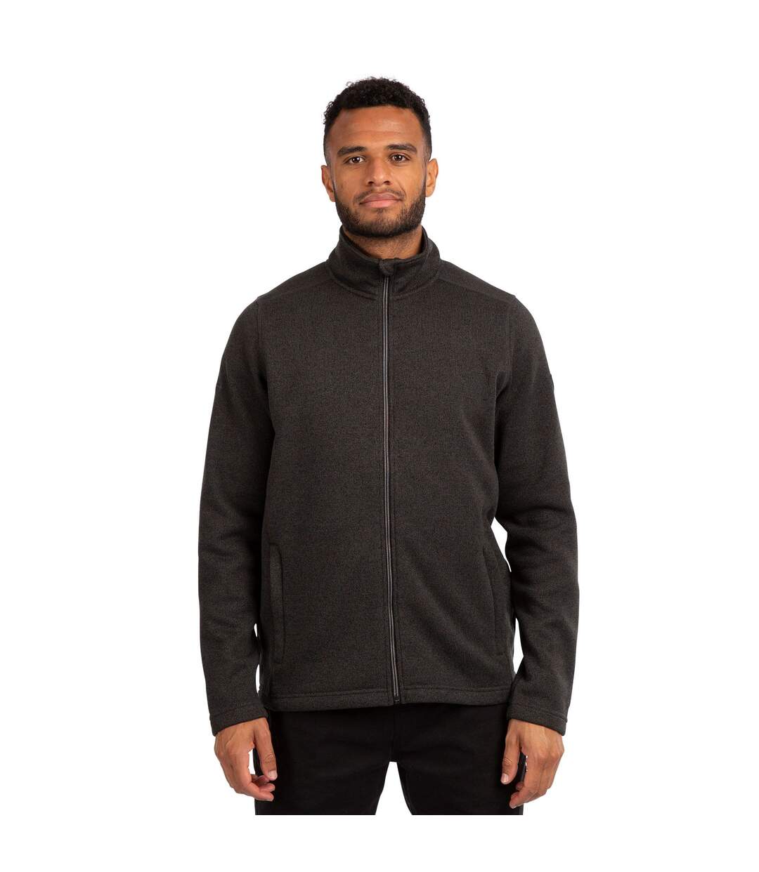 Veste polaire rundel homme gris foncé chiné Trespass-3