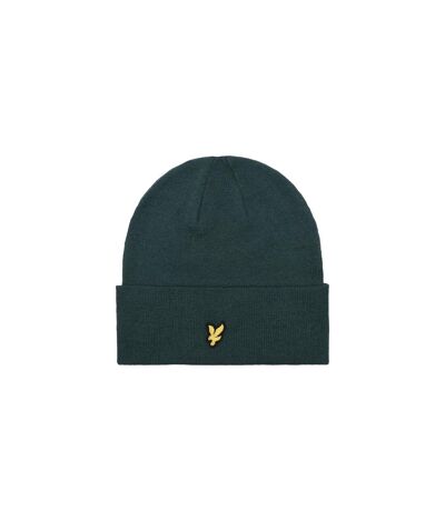 Mens logo beanie argyle teal Lyle & Scott