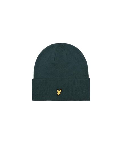 Mens logo beanie argyle teal Lyle & Scott