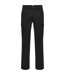 Mens Plain Straight Cargo Trousers Black Only-2
