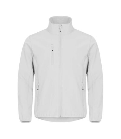 Mens Classic Soft Shell Jacket White Clique