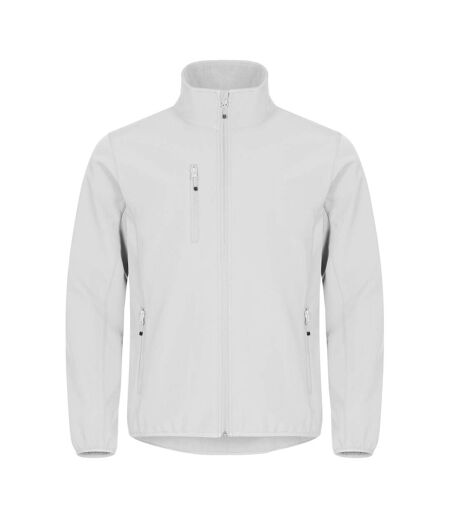 Mens Classic Soft Shell Jacket White Clique