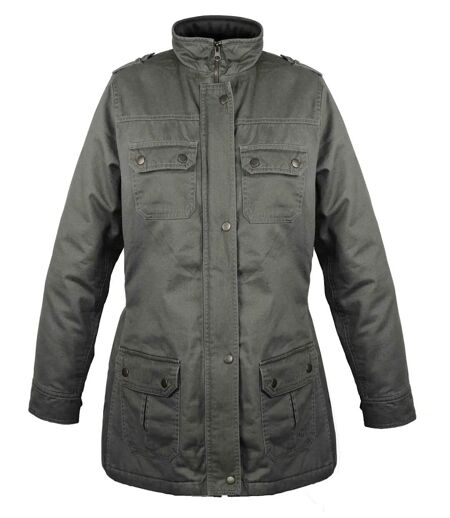Parka Femme Doublée Grise en Coton Twill – Modèle NEPAL2